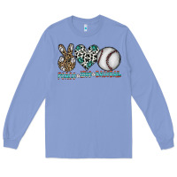Colony Blue peace love baseball Long Sleeve Tee - CowhideDigitalArt