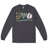 Smoke peace love baseball Long Sleeve Tee - CowhideDigitalArt
