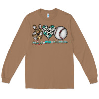 Toasted Coconut peace love baseball Long Sleeve Tee - CowhideDigitalArt