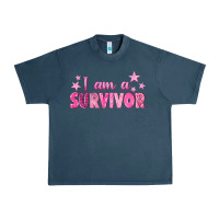 Midnight Navy I Am a Survivor Breast Cancer Urban Heavy Tee - texasbilliewilder