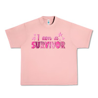 Salmon I Am a Survivor Breast Cancer Urban Heavy Tee - texasbilliewilder