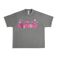 Tornado I Am a Survivor Breast Cancer Urban Heavy Tee - texasbilliewilder