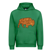 Emerald Western Vintage Bison Silhouette Urban Hoodie - Bettercallsaul