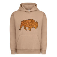 Pigment Burro Western Vintage Bison Silhouette Urban Hoodie - Bettercallsaul