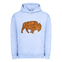 Pigment Grape Ice Western Vintage Bison Silhouette Urban Hoodie - Bettercallsaul