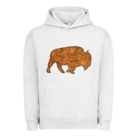 Pigment Lunar Rock Western Vintage Bison Silhouette Urban Hoodie - Bettercallsaul