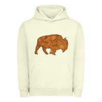 Pigment Pistachio Western Vintage Bison Silhouette Urban Hoodie - Bettercallsaul