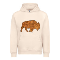 Sandshell Western Vintage Bison Silhouette Urban Hoodie - Bettercallsaul