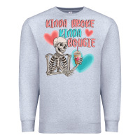 Heather Grey kinda broke kinda bougie Premium Sweatshirt - MaliasSmallBusiness