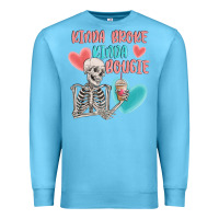 Ocean Blue kinda broke kinda bougie Premium Sweatshirt - MaliasSmallBusiness