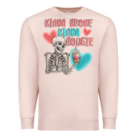 Pale Pink kinda broke kinda bougie Premium Sweatshirt - MaliasSmallBusiness