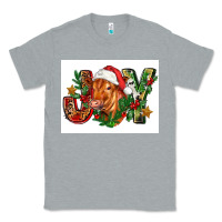 Heather Grey christmas heifer joy Classic Tee - FaDigitalArtStudio