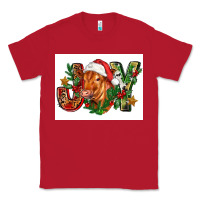 Red christmas heifer joy Classic Tee - FaDigitalArtStudio