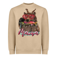 Mushroom mother's day mama bear wıth bandana and glasses Heavyweight Sweatshirt - RanaPortraitStore
