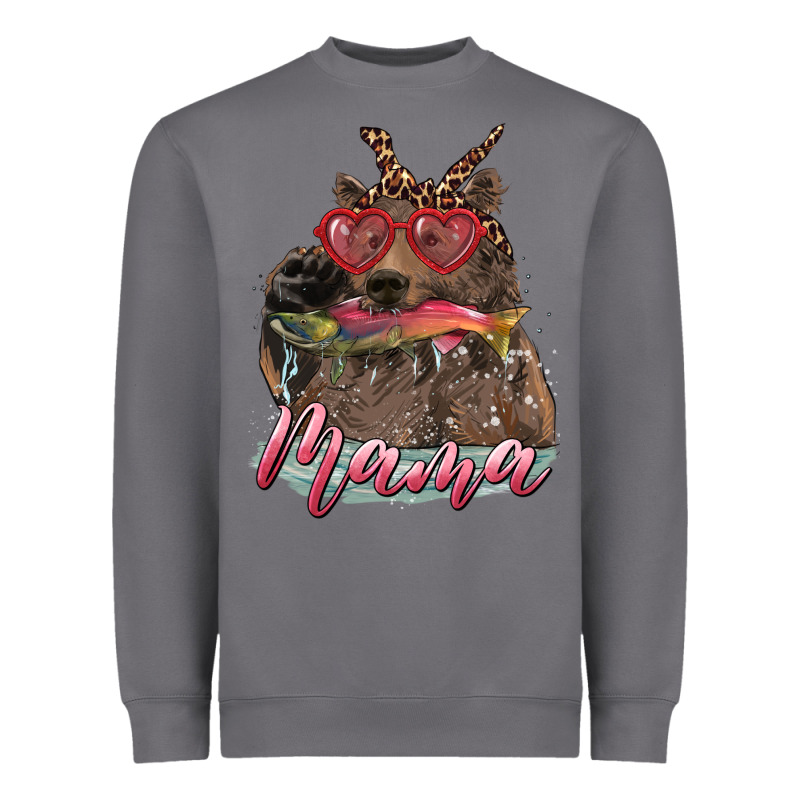 Mother's Day Mama Bear Wıth Bandana And Glasses Heavyweight Sweatshirt by RanaPortraitStore | Teevron
