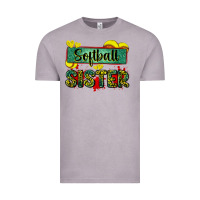 Vintage Zinc softball sister with leopard Vintage Tee - Zillion Design Studio