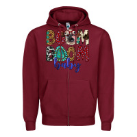 Burgundy boom boom baby Zipper Hoodie - Artiststas