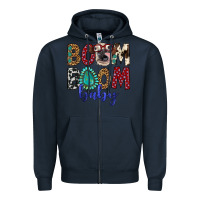 Navy boom boom baby Zipper Hoodie - Artiststas