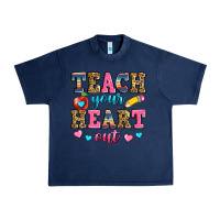 Navy teach your heart out Urban Heavy Tee - Zillion Design Studio