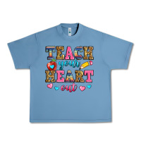 Pebble Blue teach your heart out Urban Heavy Tee - Zillion Design Studio