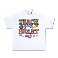 White teach your heart out Urban Heavy Tee - Zillion Design Studio