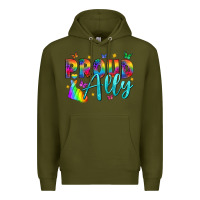 Army Green Western Proud Ally Premium Hoodie - BundleAndBundleShop