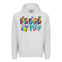 Dove Grey Western Proud Ally Premium Hoodie - BundleAndBundleShop