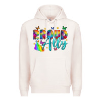 Pale Pink Western Proud Ally Premium Hoodie - BundleAndBundleShop