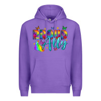 Purple Western Proud Ally Premium Hoodie - BundleAndBundleShop