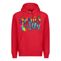 Red Western Proud Ally Premium Hoodie - BundleAndBundleShop