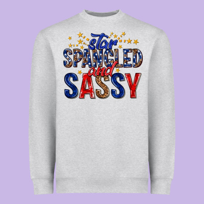 Heavyweight Sweatshirt star spangled and sassy billie wilder