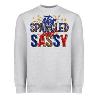 Heather Grey star spangled and sassy billie wilder Heavyweight Sweatshirt - texasbilliewilder