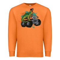 Carrot monster truck and t rex dinosaur Premium Sweatshirt - MaliasSmallBusiness