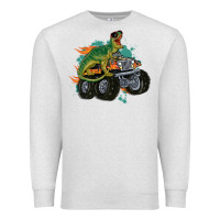 Monster Truck And T Rex Dinosaur Premium Sweatshirt | Teevron