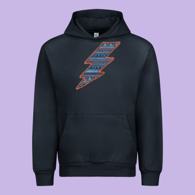 Western Orange Border Aztec Lightning Urban Hoodie Designed By Bettercallsaul