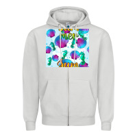 Dove Grey seahorse and sea shell seamless pattern Zipper Hoodie - BundleAndBundleShop