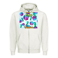 Oatmeal Heather seahorse and sea shell seamless pattern Zipper Hoodie - BundleAndBundleShop