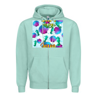 Seafoam seahorse and sea shell seamless pattern Zipper Hoodie - BundleAndBundleShop