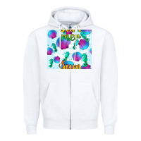 White seahorse and sea shell seamless pattern Zipper Hoodie - BundleAndBundleShop