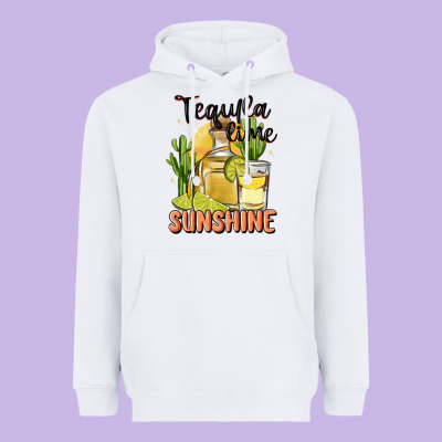 Tequila Lime Sunshine Heavyweight Hoodie Designed By Maliassmallbusiness