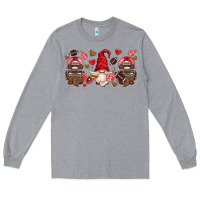 Heather Grey american football gnome Long Sleeve Tee - HRA Design Shop