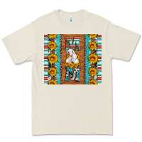 Bone goat family mom sunflowers serape leopard cowhide tumbler Premium Tee - Artiststas