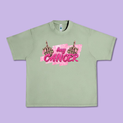 Hey Cancer Urban Heavy Tee Designed By Texasbilliewilder