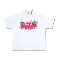 White Hey Cancer Urban Heavy Tee - texasbilliewilder