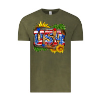 Vintage Olive usa Vintage Tee - Zillion Design Studio