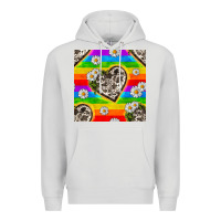 Dove Grey Pride LGBTQ+ Cowhide Hearts And Daisy Patterns Premium Hoodie - BundleAndBundleShop