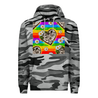 Slate Camo Pride LGBTQ+ Cowhide Hearts And Daisy Patterns Premium Hoodie - BundleAndBundleShop
