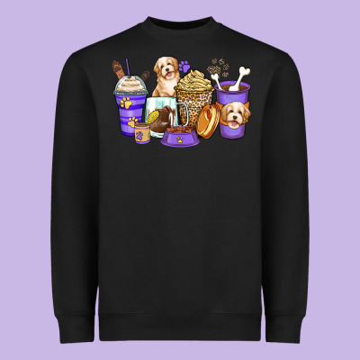 Havanese Terrier Coffee Cups Heavyweight Sweatshirt Designed By Zillion Design Studio