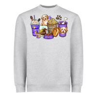Heather Grey havanese terrier coffee cups Heavyweight Sweatshirt - Zillion Design Studio