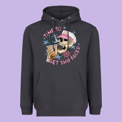 Time To Get Ship Faced Heavyweight Hoodie Designed By Maliassmallbusiness